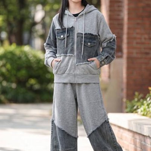 Костюм спорт Delfinka (130-170) 98011 grey (деми) Delfinka 98011 grey