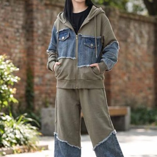 Костюм спорт Delfinka (130-170) 98011 khaki (деми) Delfinka 98011 khaki