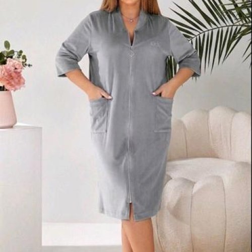 Халат Romeo life (50-64) 1020-1 grey (деми) Romeo life 1020-1 grey