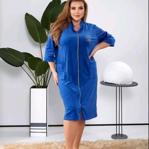 Халат Romeo life (50-64) 1020-11 blue (деми) Romeo life 1020-11 blue
