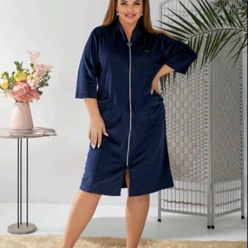 Халат Romeo life (50-64) 1020-5 navy (деми) Romeo life 1020-5 navy