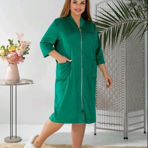 Халат Romeo life (50-64) 1020-7 green (деми) Romeo life 1020-7 green