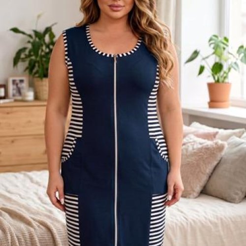 Халат Romeo life (50-54) 2506 navy (лето) Romeo life 2506 navy