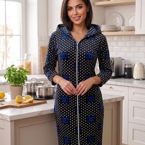 Халат Romeo life (52-58) RL1198 navy (деми) Romeo life RL1198 navy