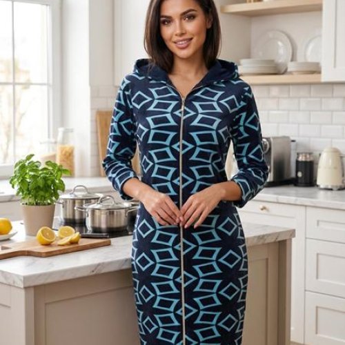 Халат Romeo life (52-58) RL1202 navy (деми) Romeo life RL1202 navy