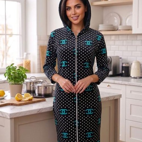 Халат Romeo life (52-58) RL1203 black (деми) Romeo life RL1203 black