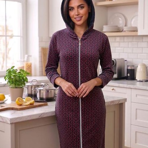 Халат Romeo life (52-58) RL1204 wine (деми) Romeo life RL1204 wine