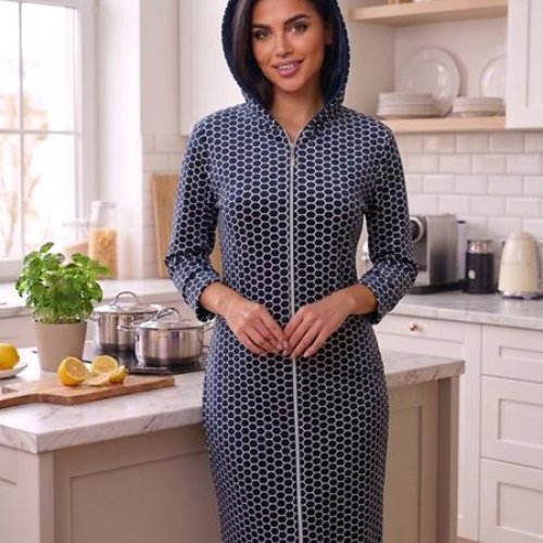 Халат Romeo life (52-58) RL1206 navy (деми) Romeo life RL1206 navy