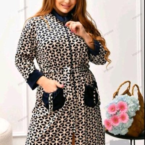 Халат Romeo life (50-56) RL1212 beige (деми) Romeo life RL1212 beige