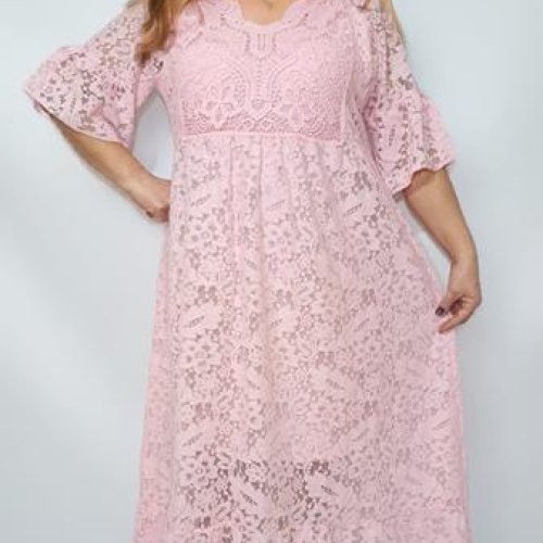 Платье Romeo life (52-56) RL1235 pink (лето) Romeo life RL1235 pink