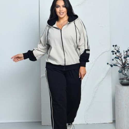 Костюм спорт AZNA (XL-4XL) Д204 beige (деми) AZNA Д204 beige