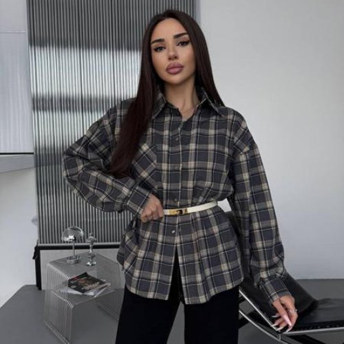 Рубашка Akulova (42-50) 412 grey (деми) Akulova 412 grey