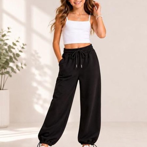 Штаны спорт Loren (128-152) 600 black (деми) Loren 600 black