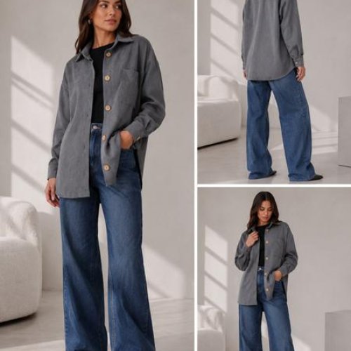 Рубашка Loren (42-56) 732 grey (деми) Loren 732 grey