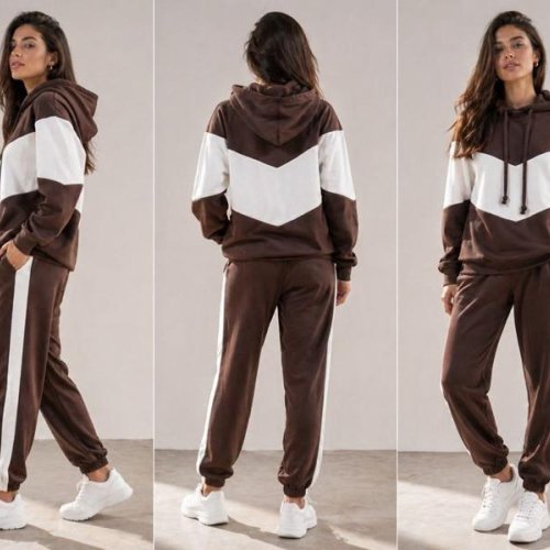 Костюм спорт Loren (42-56) 885 brown-white (деми) Loren 885 brown-white