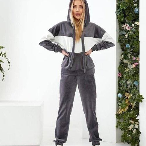 Костюм спорт Loren (42-56) 885 d.grey-white (деми) Loren 885 d.grey-white