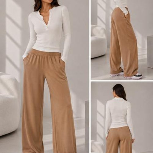 Штаны спорт Loren (44-58) 892 beige (деми) Loren 892 beige