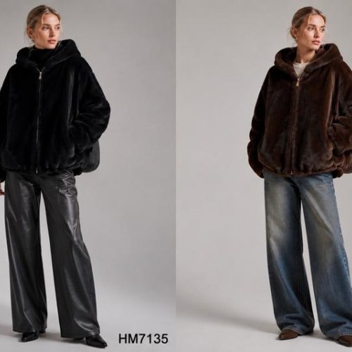 Шуба Saint Wish (L-2XL) HM7135 brown (зима) Saint Wish HM7135 brown